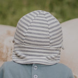 Bedhead Hats - Legionnaire Flap Sun Hat - Grey Stripe