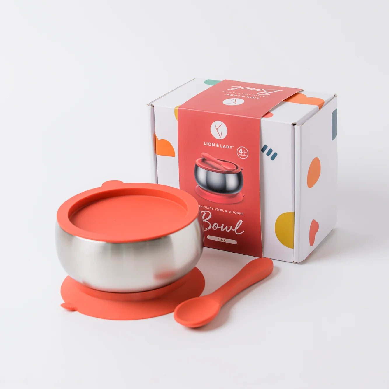 Lion & Lady - Pink Stainless Steel Bowl