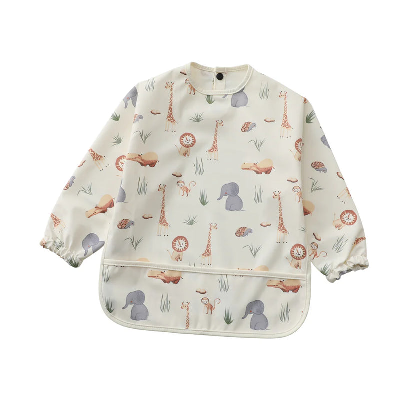 Little Eli - Light Safari Smock Bib