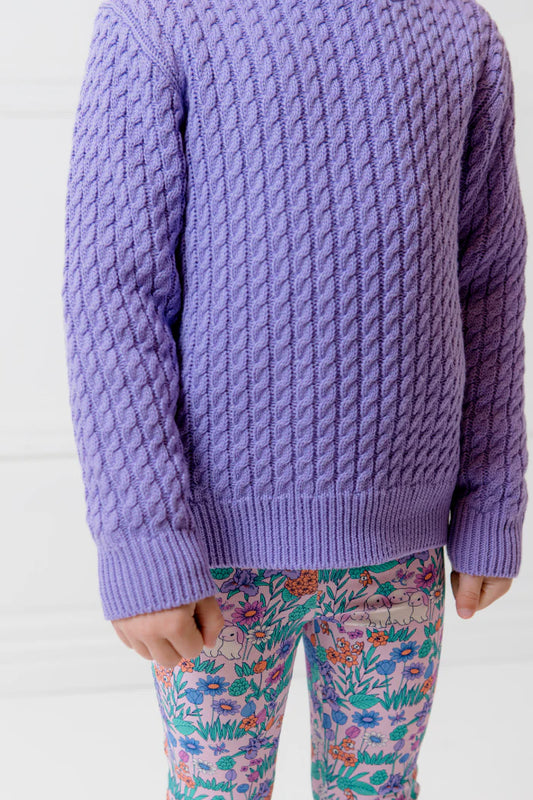 Milky Clothing - Lilac Cable Knit Jumper