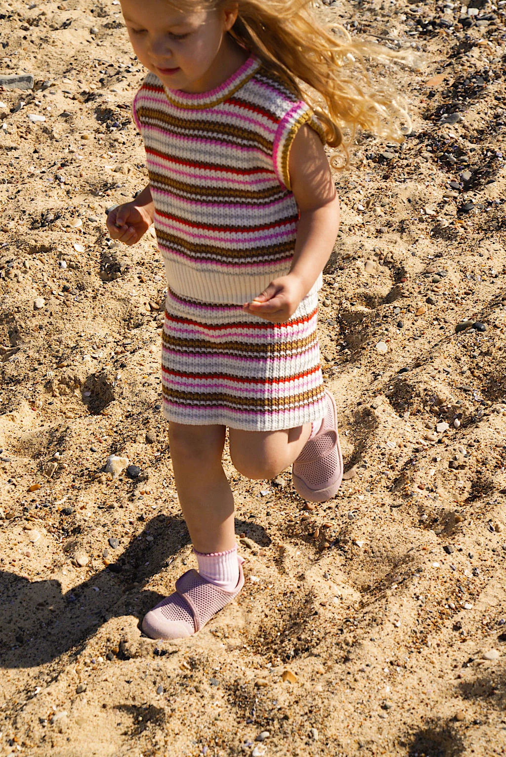 Little Sohls- Active Velcro Shoe- Dusty Rose