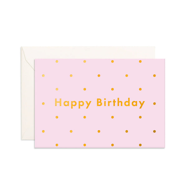 Fox & Fallow- Birthday Lilac Dots Mini Greeting Card