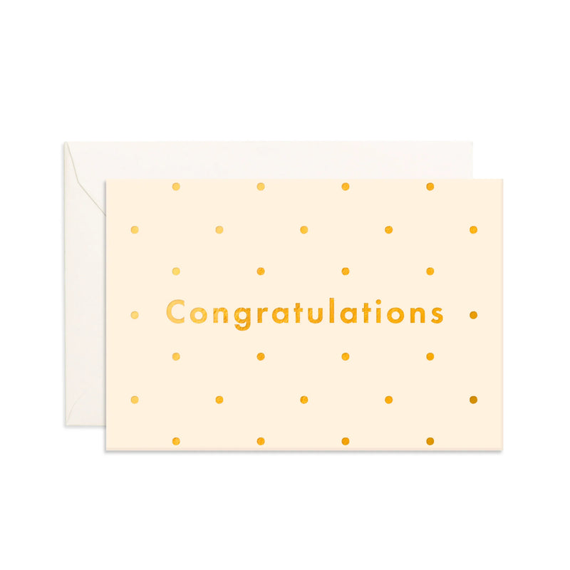 Fox & Fallow- Congratulations Dots Mini Greeting Card