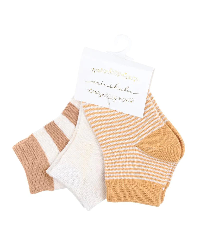 Minihaha- 3PK Socks Mixed Neutrals