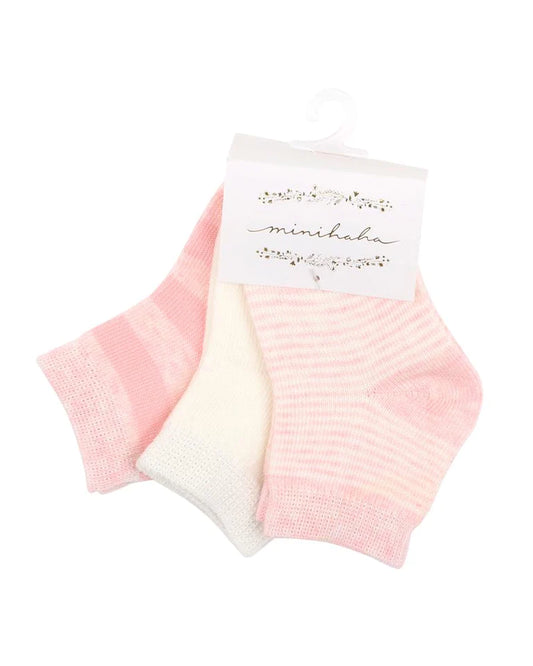 Minihaha- 3PK Socks Pinks