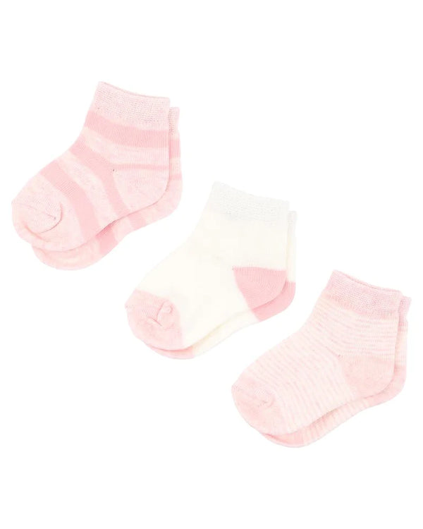 Minihaha- 3PK Socks Pinks