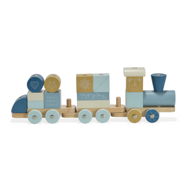 Moover - Essentials Block Train- Blue