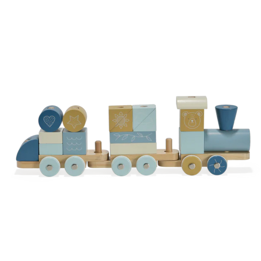 Moover - Essentials Block Train- Blue
