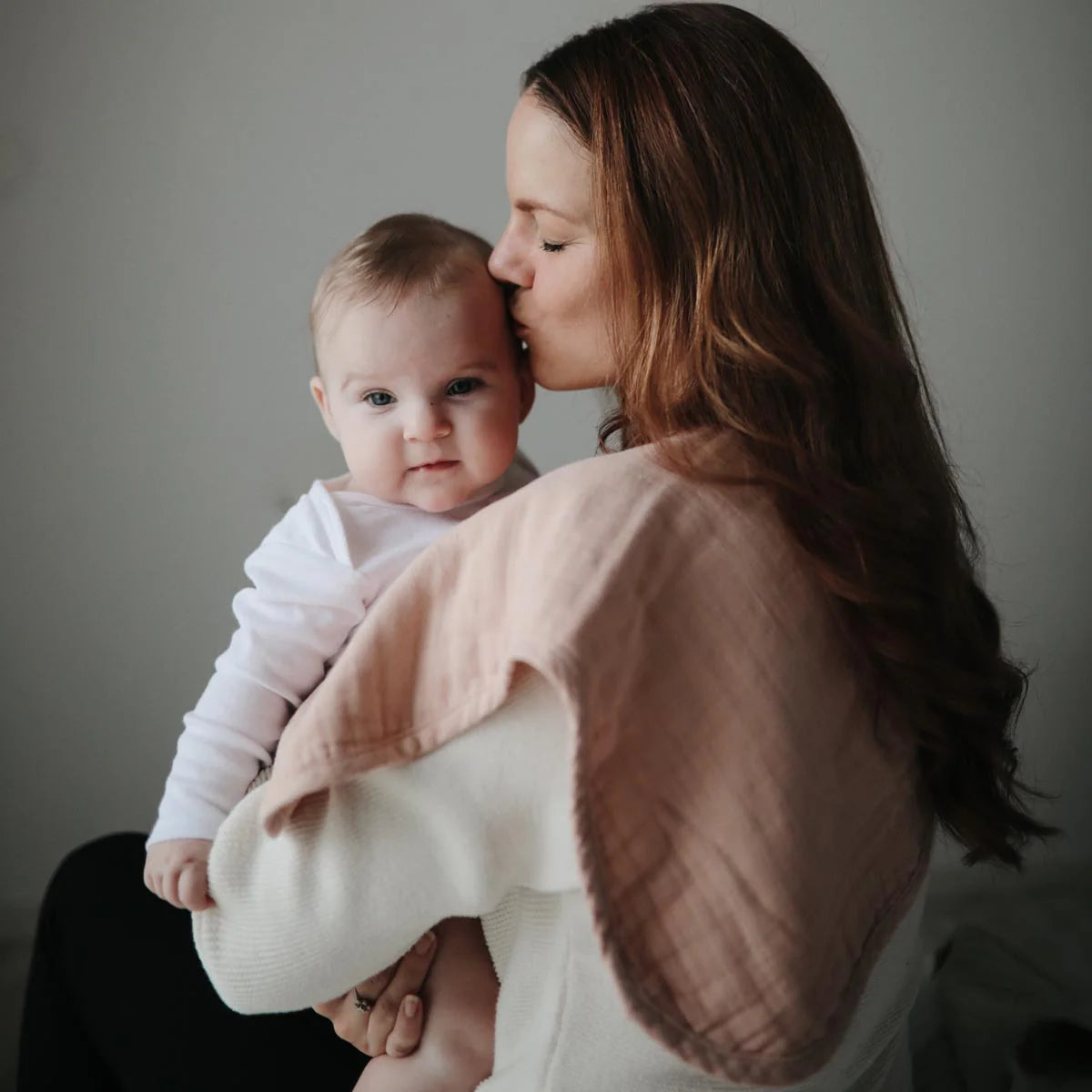 Mushie-Burp Cloths- Mustard /Fog