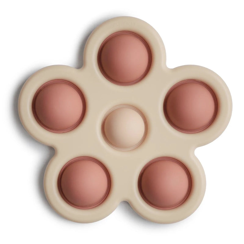 Mushie- Flower Press Toy- Sand