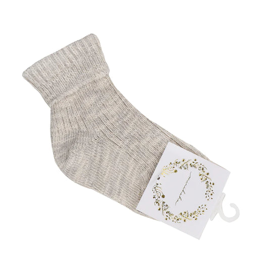 Minihaha- Oat Marle Twist Short Socks - SIZE 3-12 MONTHS