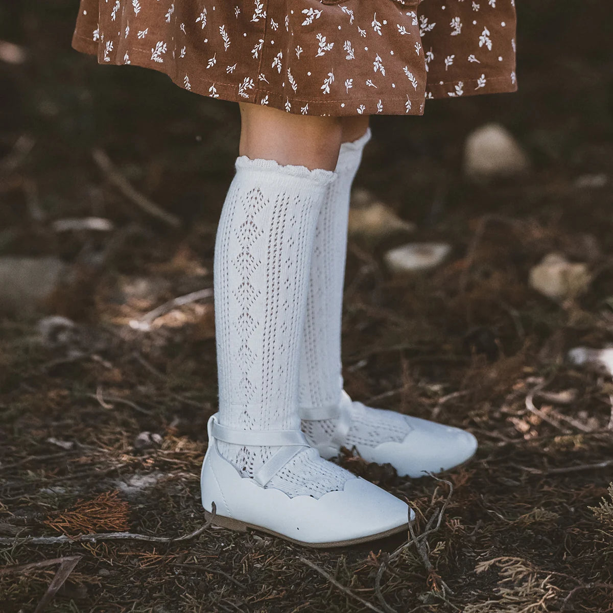 Minihaha - Cloud Pointelle Knee Highs