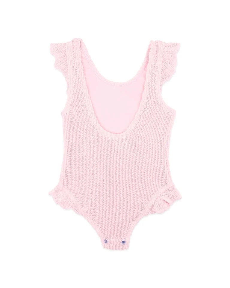 Minihana - Pale Pink Crinkle Swimsuit