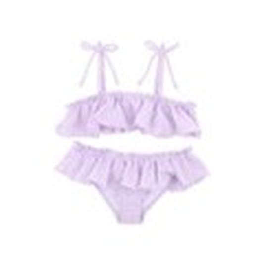 Minihaha Lilac Gingham Bikini swimwear for baby girl