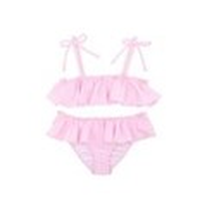 Minihaha Pink Gingham Bikini swimwear for baby girl