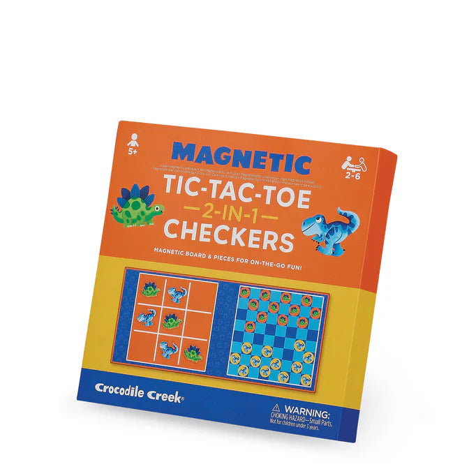 Crocodile Creek- Dino- Tic Tac Toe & Checkers Magnetic Game