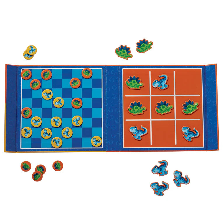 Crocodile Creek- Dino- Tic Tac Toe & Checkers Magnetic Game
