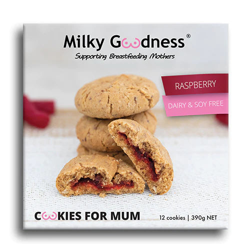 Milky Goodness- Dairy & Soy Free Raspberry Cookie