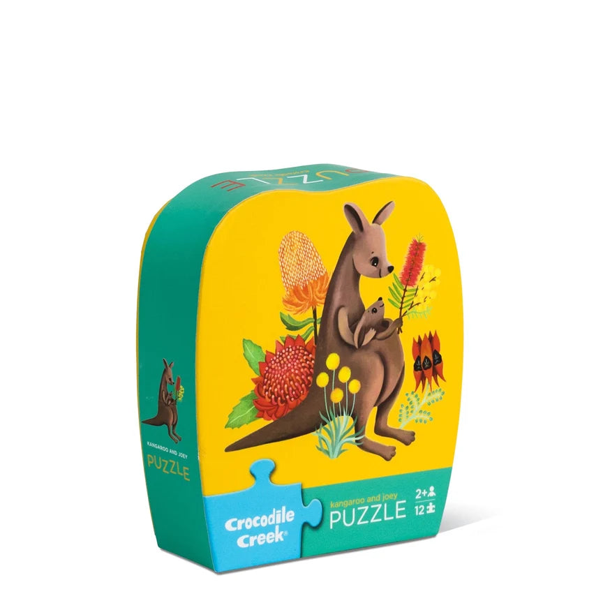 Crocodile Creek - Mini Puzzle 12pc - Kangaroo & Joey