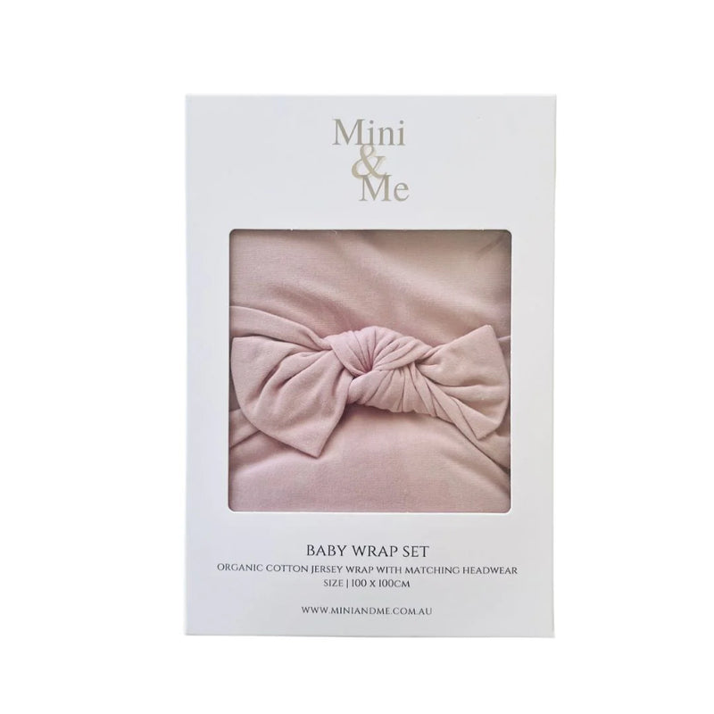 Cuddle Bug & Co - Organic Jersey Baby Wrap Set Blush