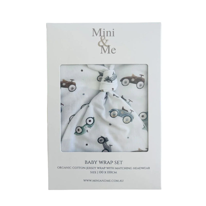 Cuddle Bug & Co - Organic Jersey Baby Wrap Set Cars