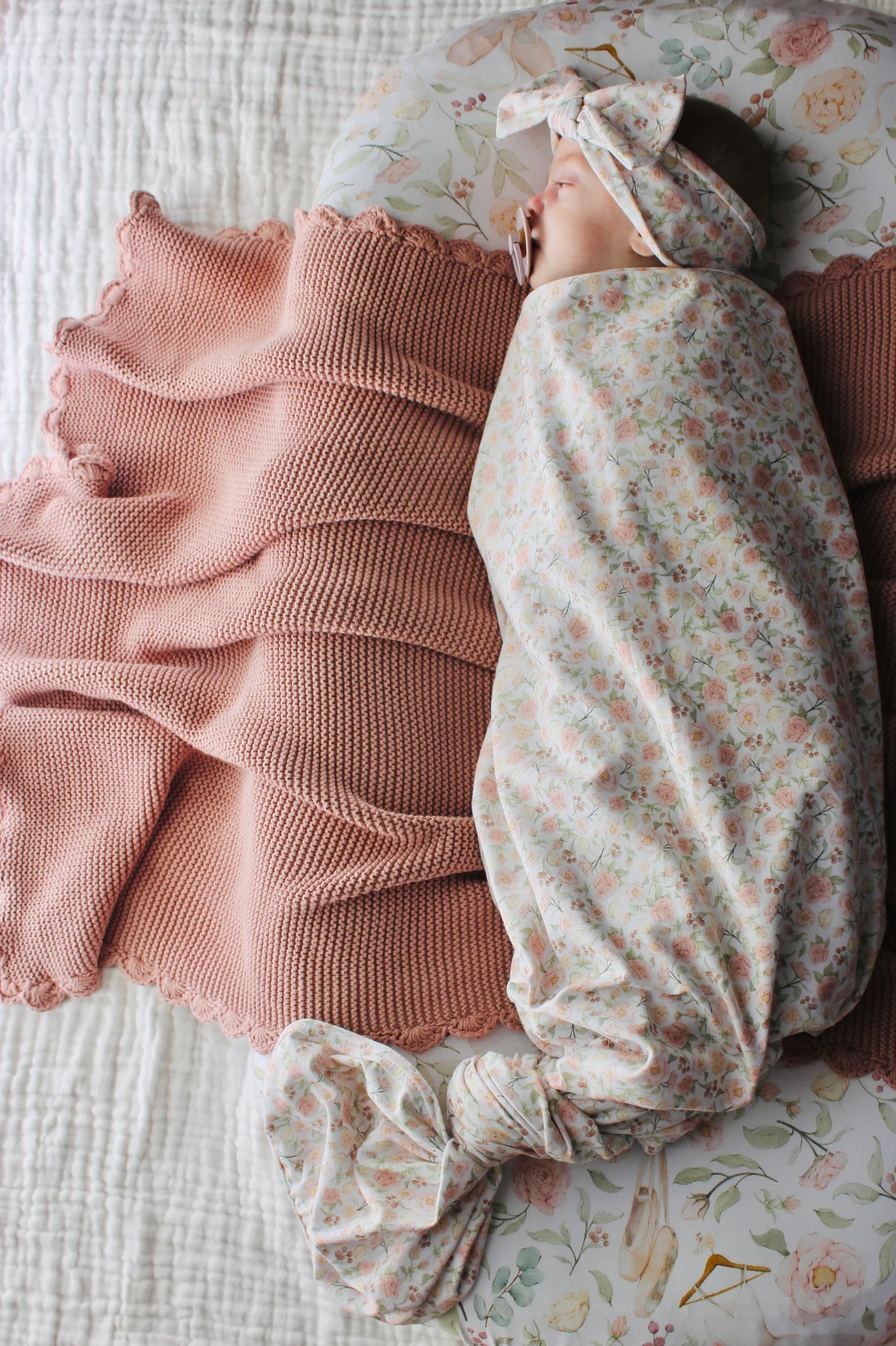 Cuddle Bug & Co - Organic Jersey Baby Wrap Set Lola