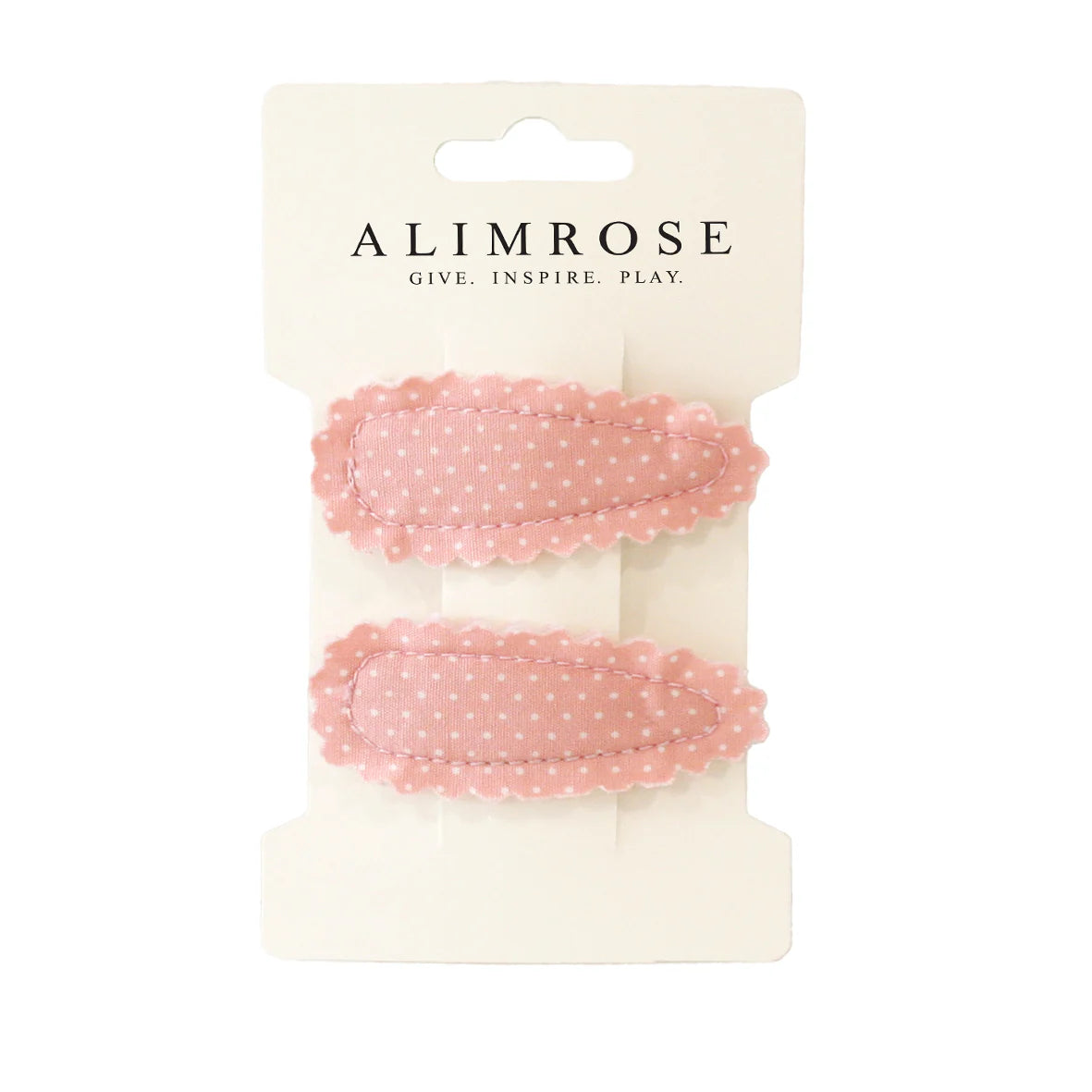 Alimrose- Pink White Spot- Hair Clips
