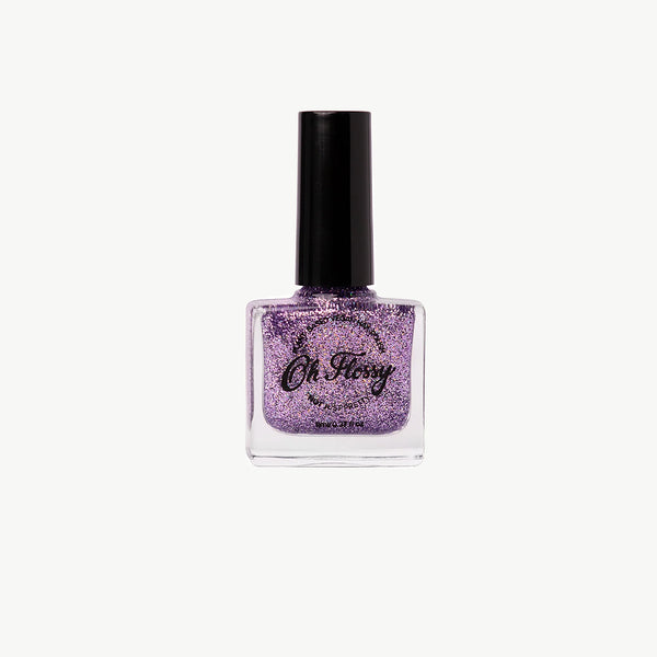 Oh Flossy- Purple Glitter egan Non-Toxic Nail Polish