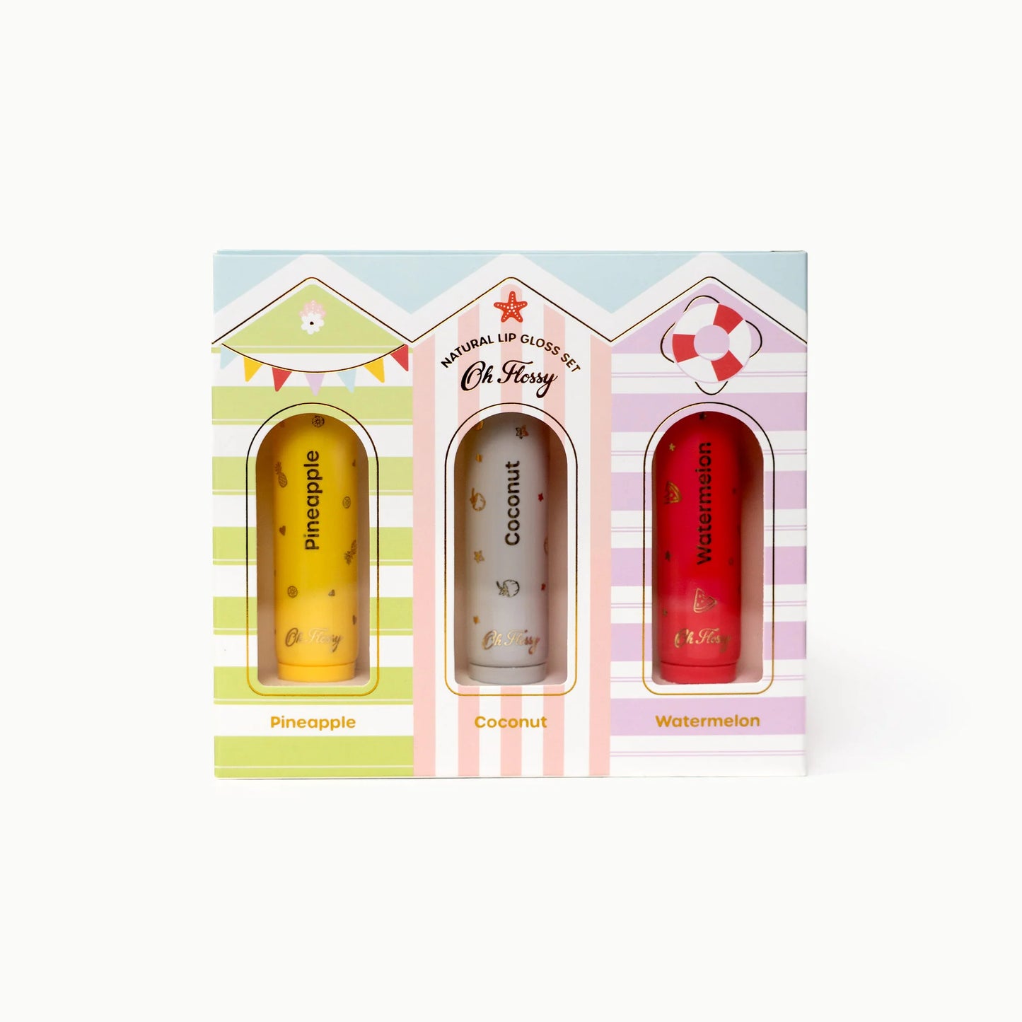 Oh Flossy- Beach Club Natural Lip Gloss Set
