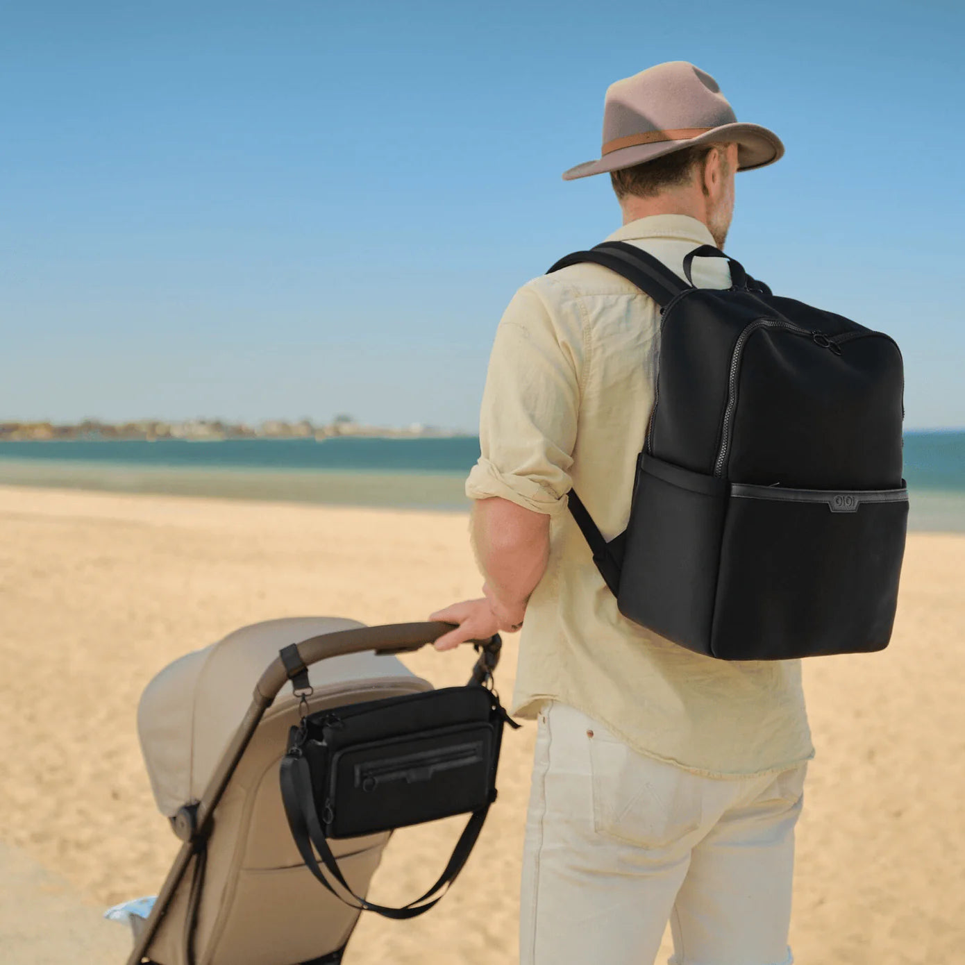 Oi Oi- Multitasker Nappy Backpack - Black Neoprene