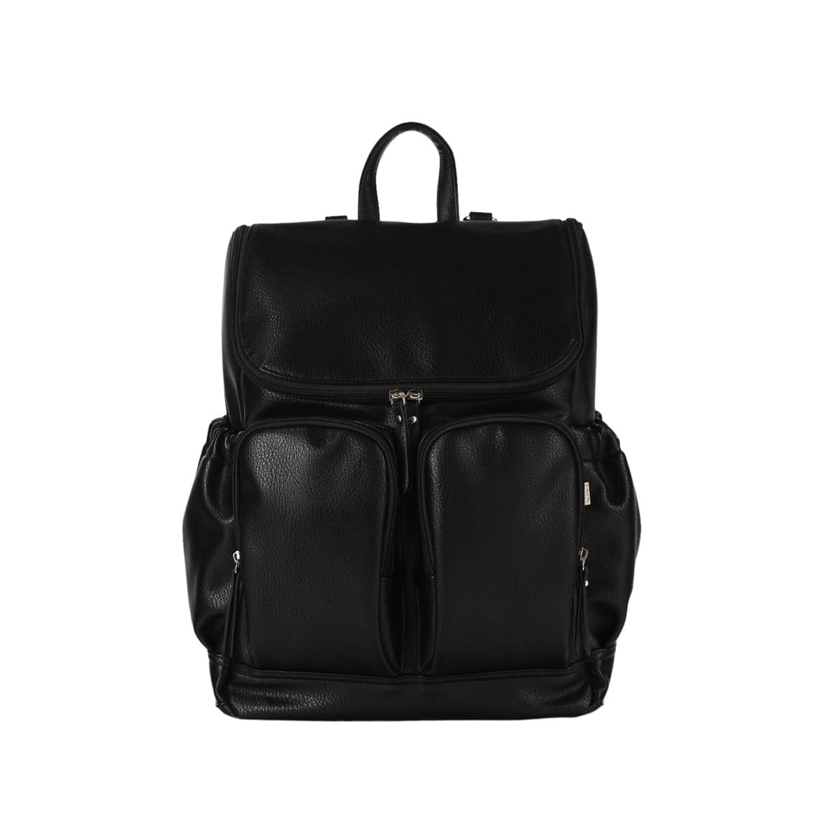 Oi Oi- Black Vegan Leather Nappy Bag