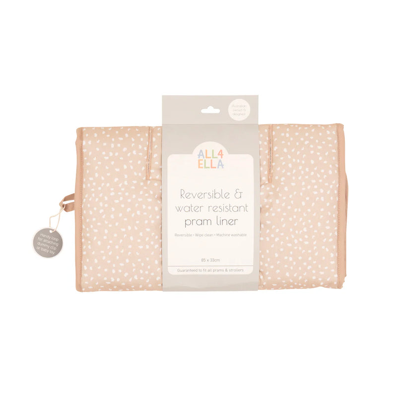 All4Ella- Pram Liner- Beige Dots