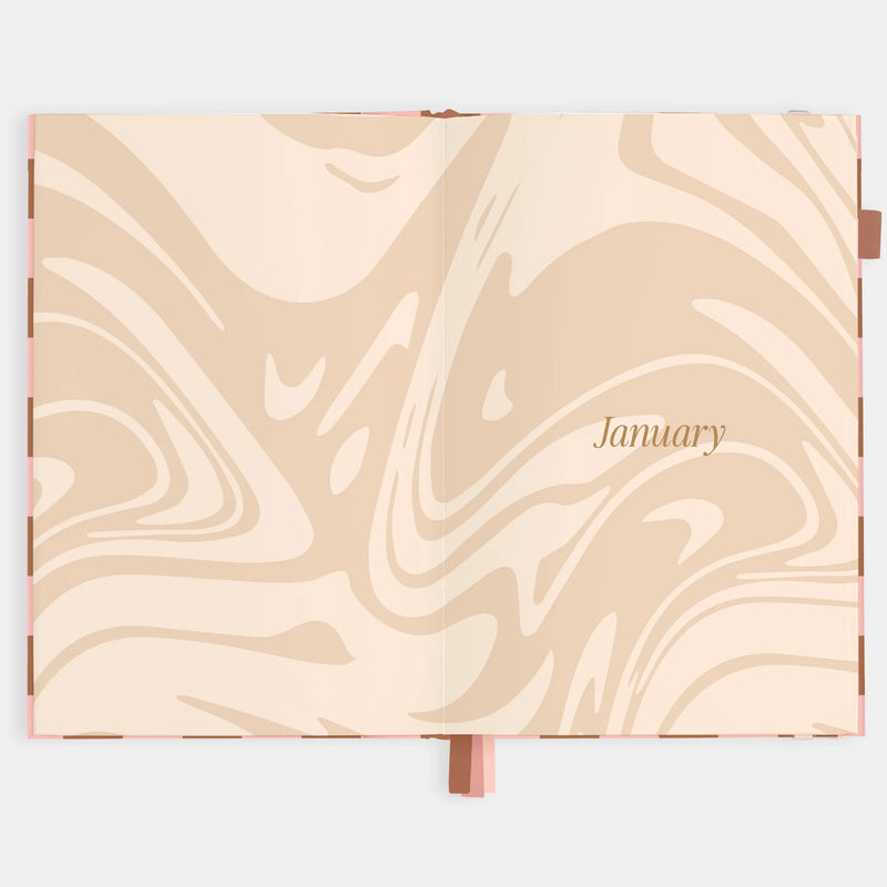 Fox & Fallow - 2026 A5 Vertical Planner - Rose Check