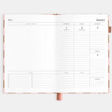 Fox & Fallow - 2026 A5 Vertical Planner - Rose Check