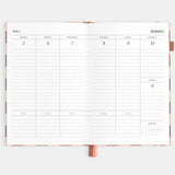 Fox & Fallow - 2026 A5 Vertical Planner - Rose Check