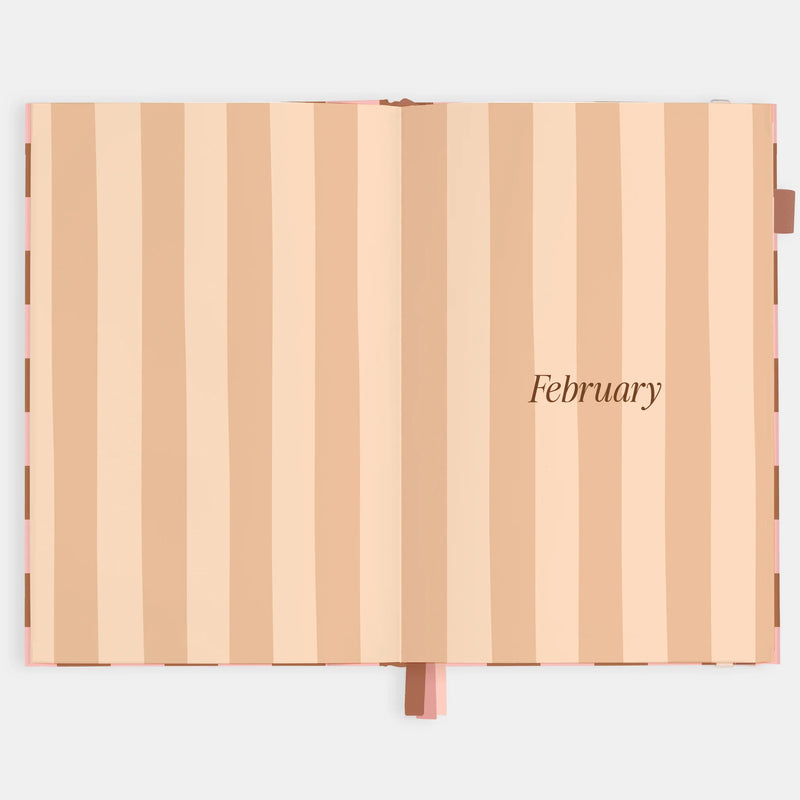 Fox & Fallow - 2026 A5 Vertical Planner - Rose Check