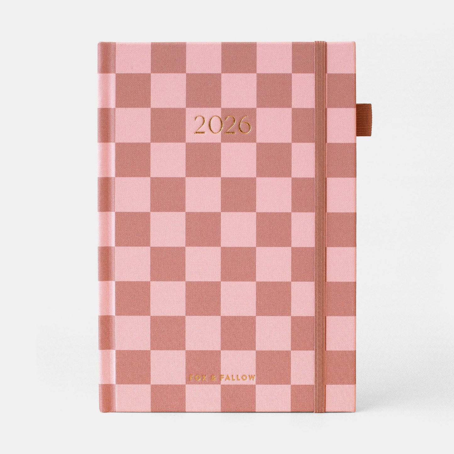 Fox & Fallow - 2026 A5 Vertical Planner - Rose Check