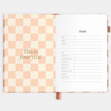 Fox & Fallow - 2026 A5 Vertical Planner - Rose Check