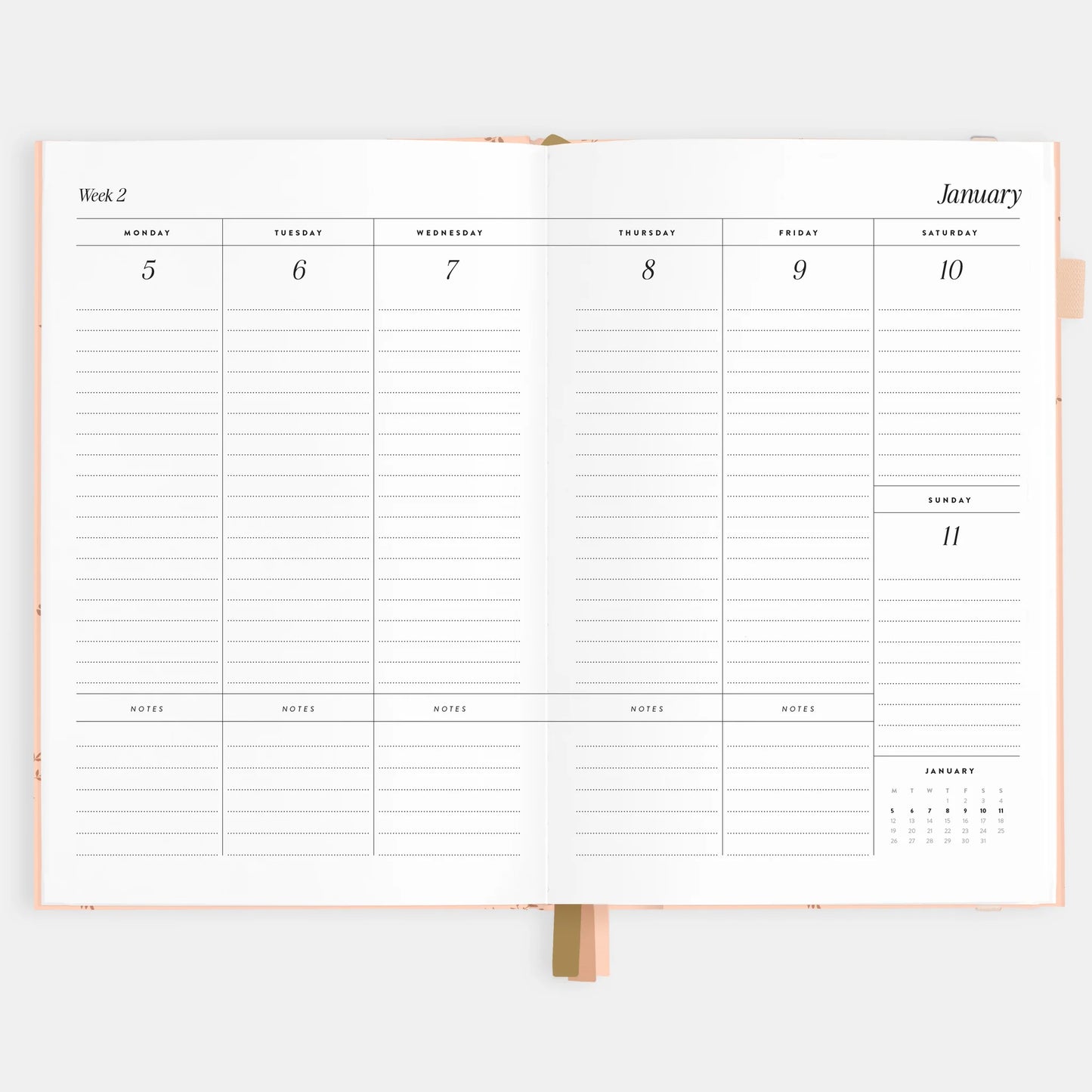 Fox & Fallow - 2026 A5 Vertical Planner - Wild Ruscus