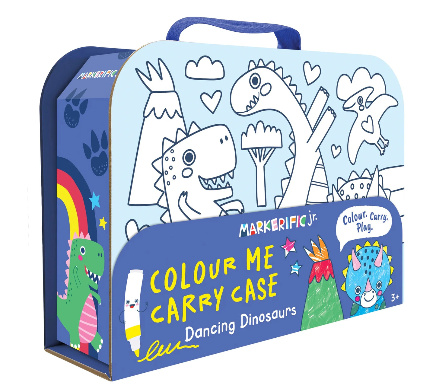 Markerific Jr. - Colour Me Carry Case - Dancing Dinosaurs