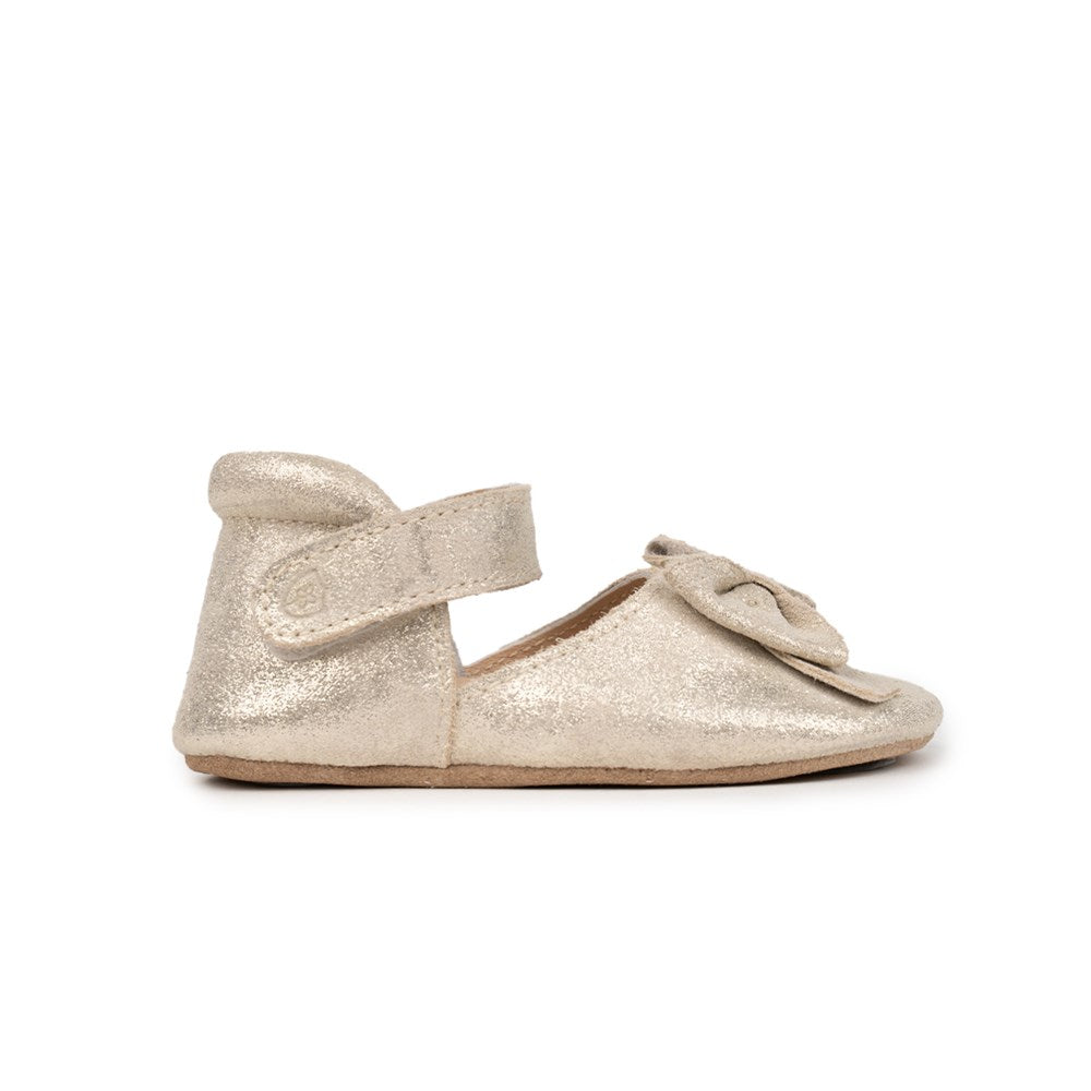 Pretty Brave Bella Gold Shimmer Baby Shoes - image 1
