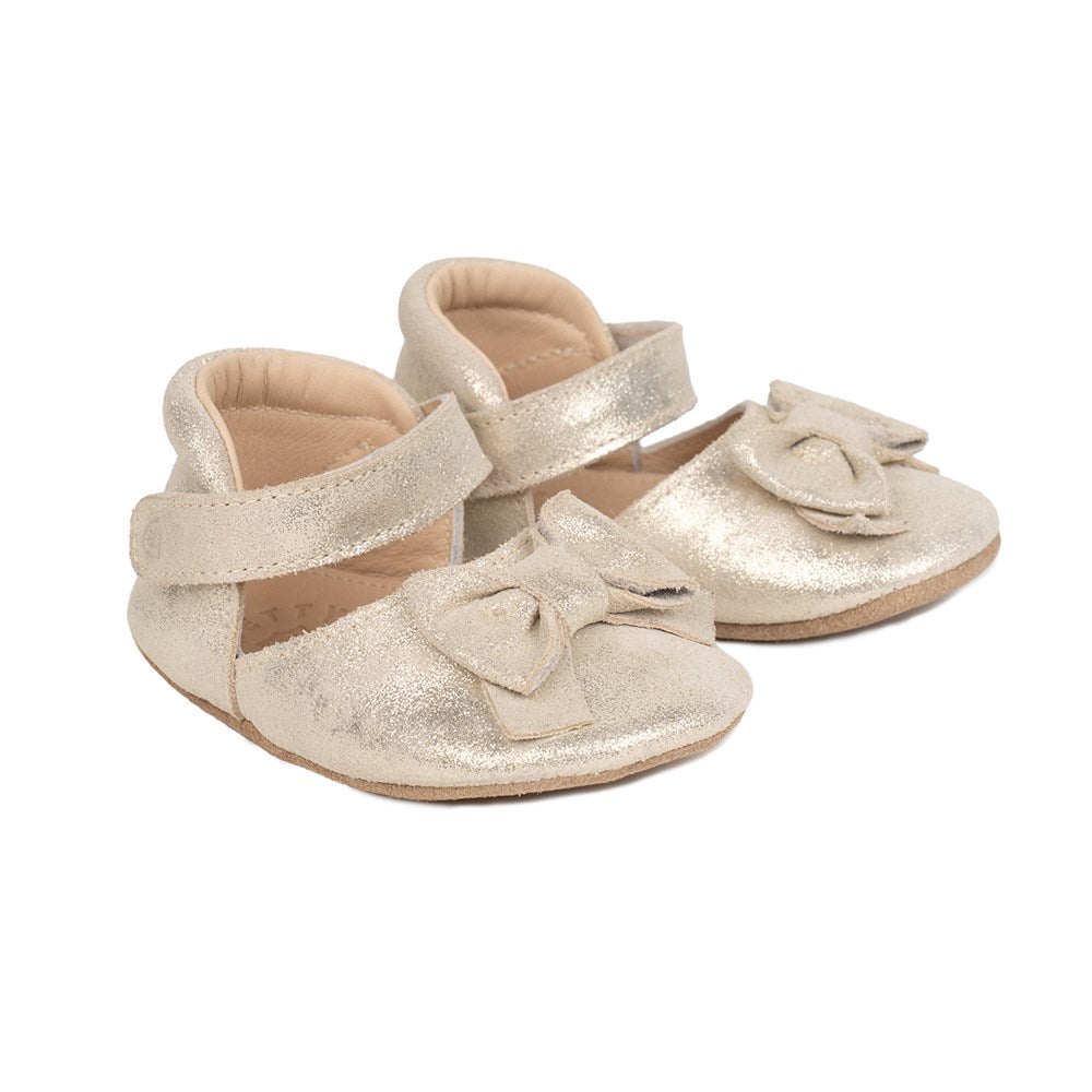 Pretty Brave Bella Gold Shimmer Baby Shoes - image 2