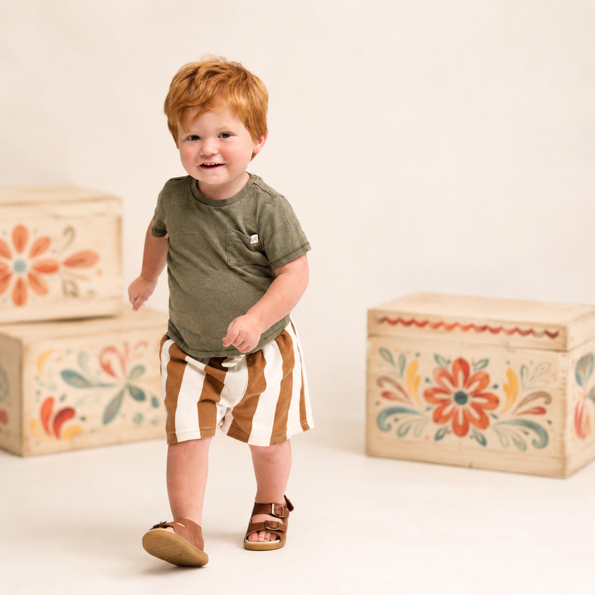 Pretty Brave Beau Toffee Kids Sandals - image 3