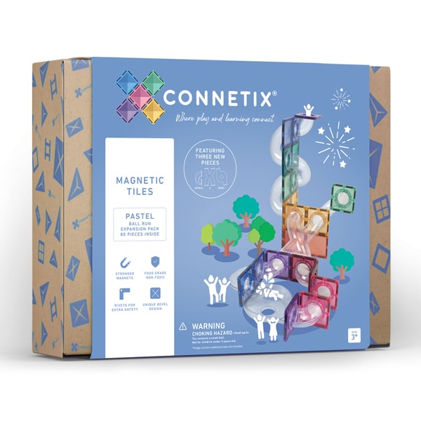 Connetix Tiles- Pastel Ball Run Expansion Pack 80 Piece