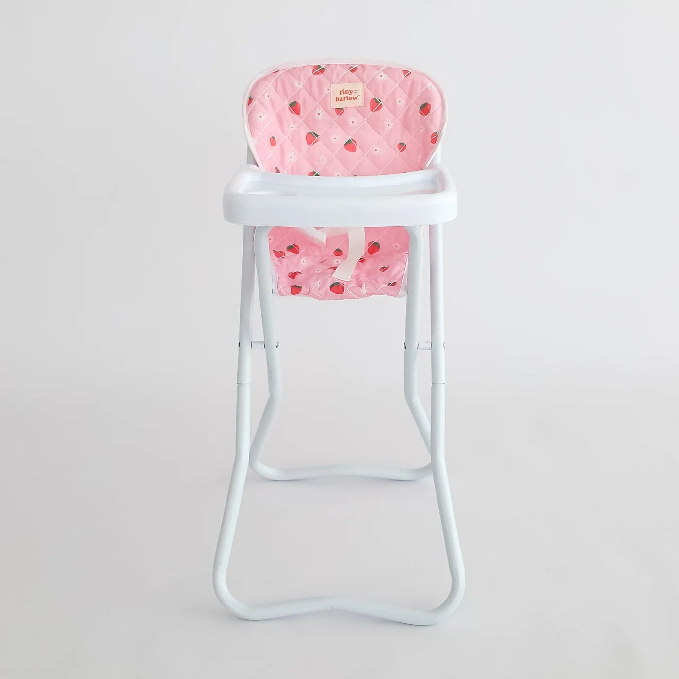 Tiny Harlow - Dolls High Chair- Pink Strawberry