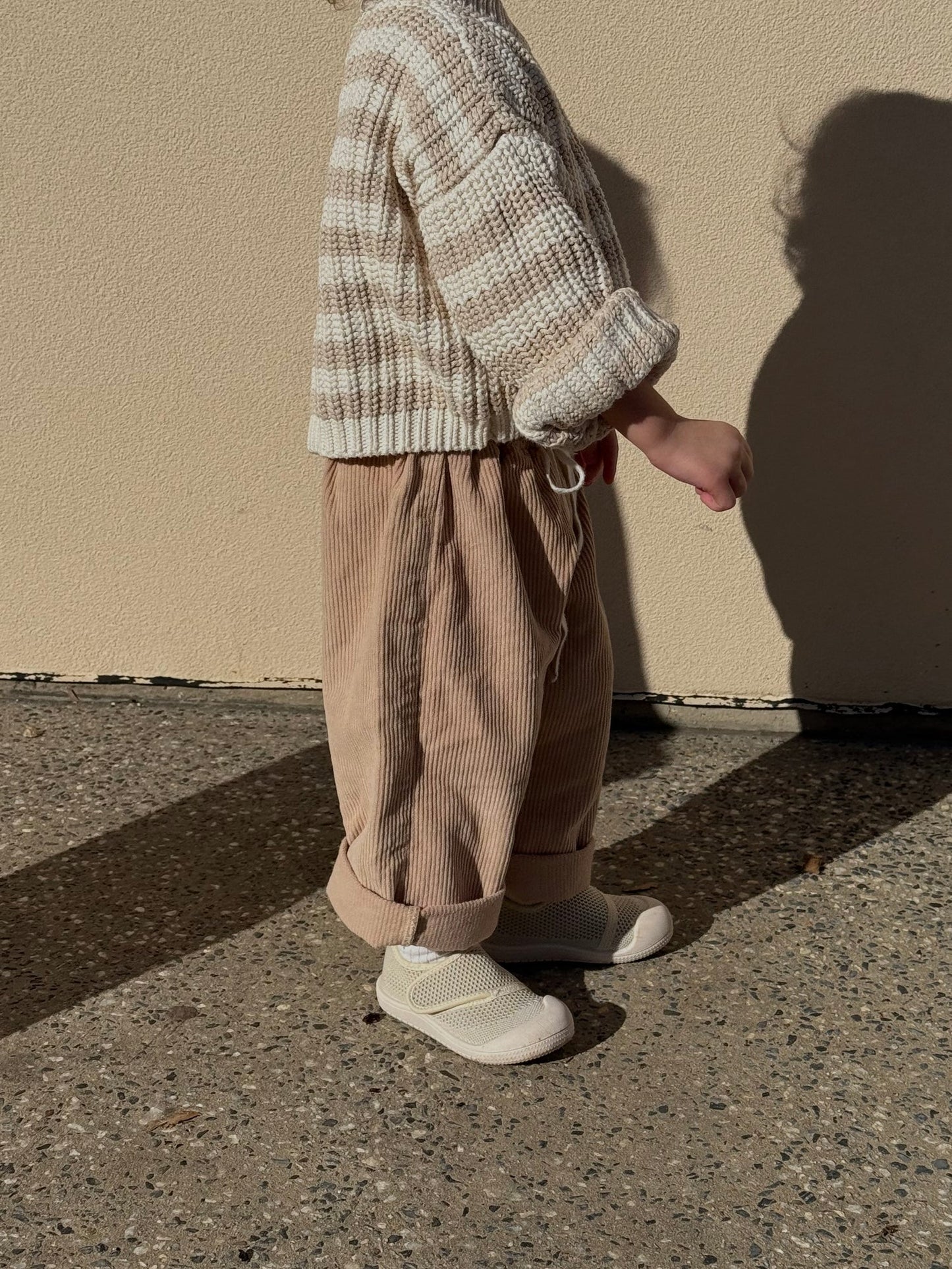 Little Sohls- Active Velcro Shoe- Ivory Dune