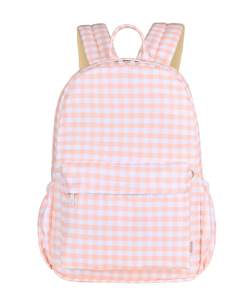 Kinnder- Junior Backpack- Pink Gingham