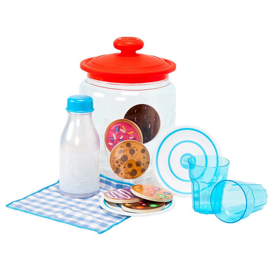 Fat Brain Toys Pretendables Milk & Cookies | Pretend Play Food Set