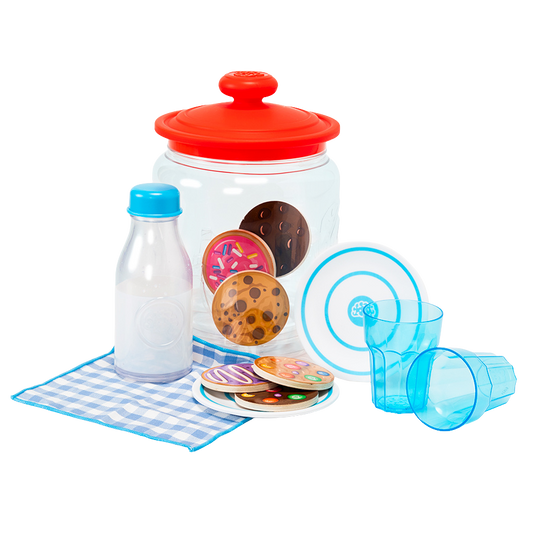 Fat Brain Toys Pretendables Milk & Cookies | Pretend Play Food Set