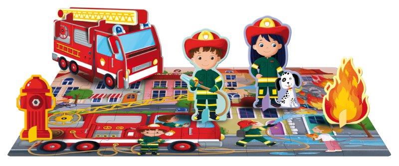 Sassi - Firefighters 3D Puzzle and Book Set
